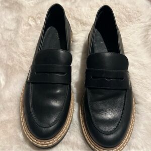 Boden Black Leather Loafers